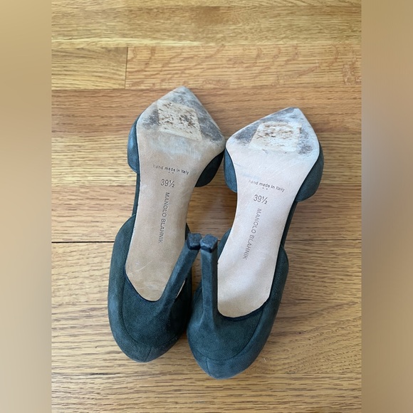 Manolo Blahnik Forest Green Heels - Picture 4 of 4